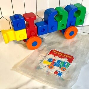 Vintage 1960s Tupperware Toys Kup-L-Ups Building Blocks